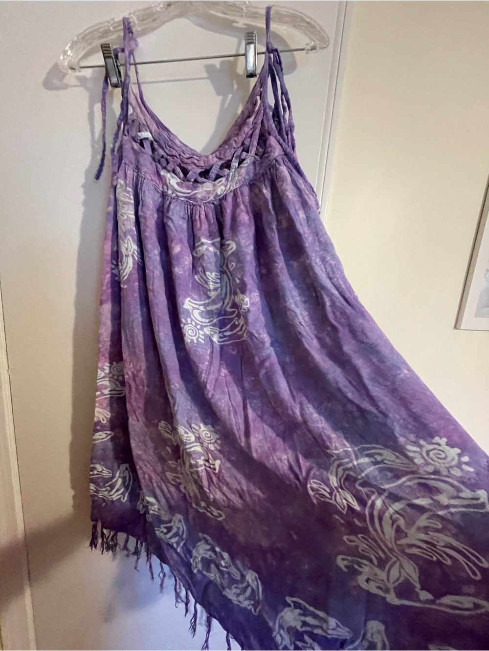 Dolphins tie dye dress. One size.